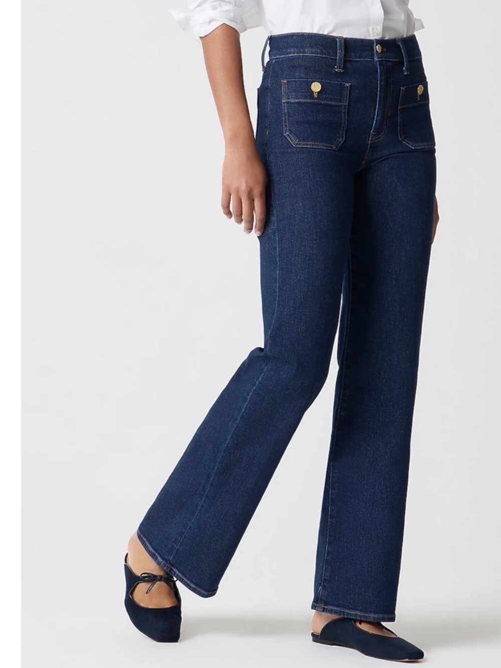 J. crew Sailor wide leg denim trouser  size 32